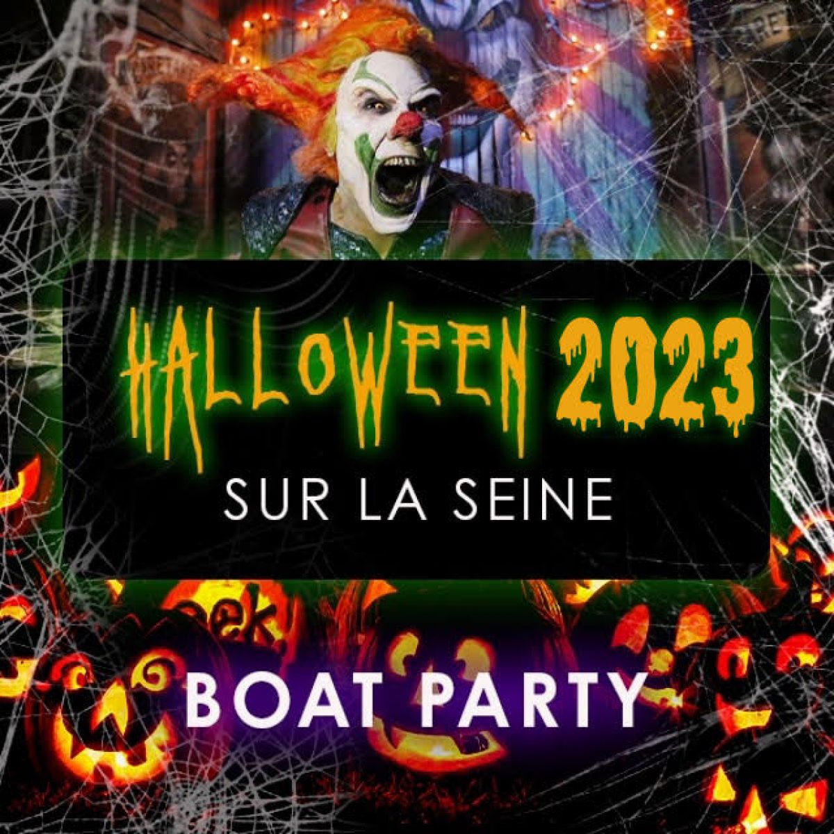 HALLOWEEN BOAT ROOFTOP PARTY HANTÉ GÉANTE SUR LA SEINE